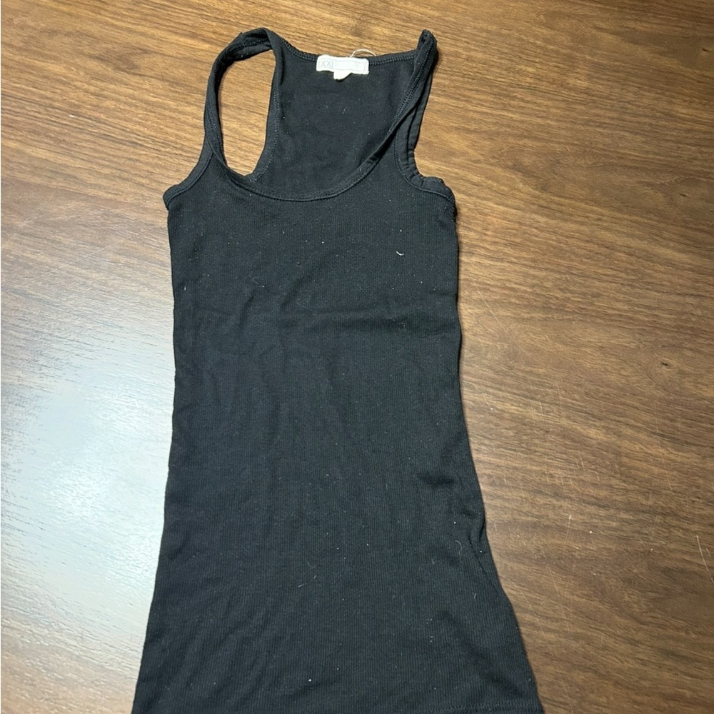 Gray Fitted Sleeveless Tank Top